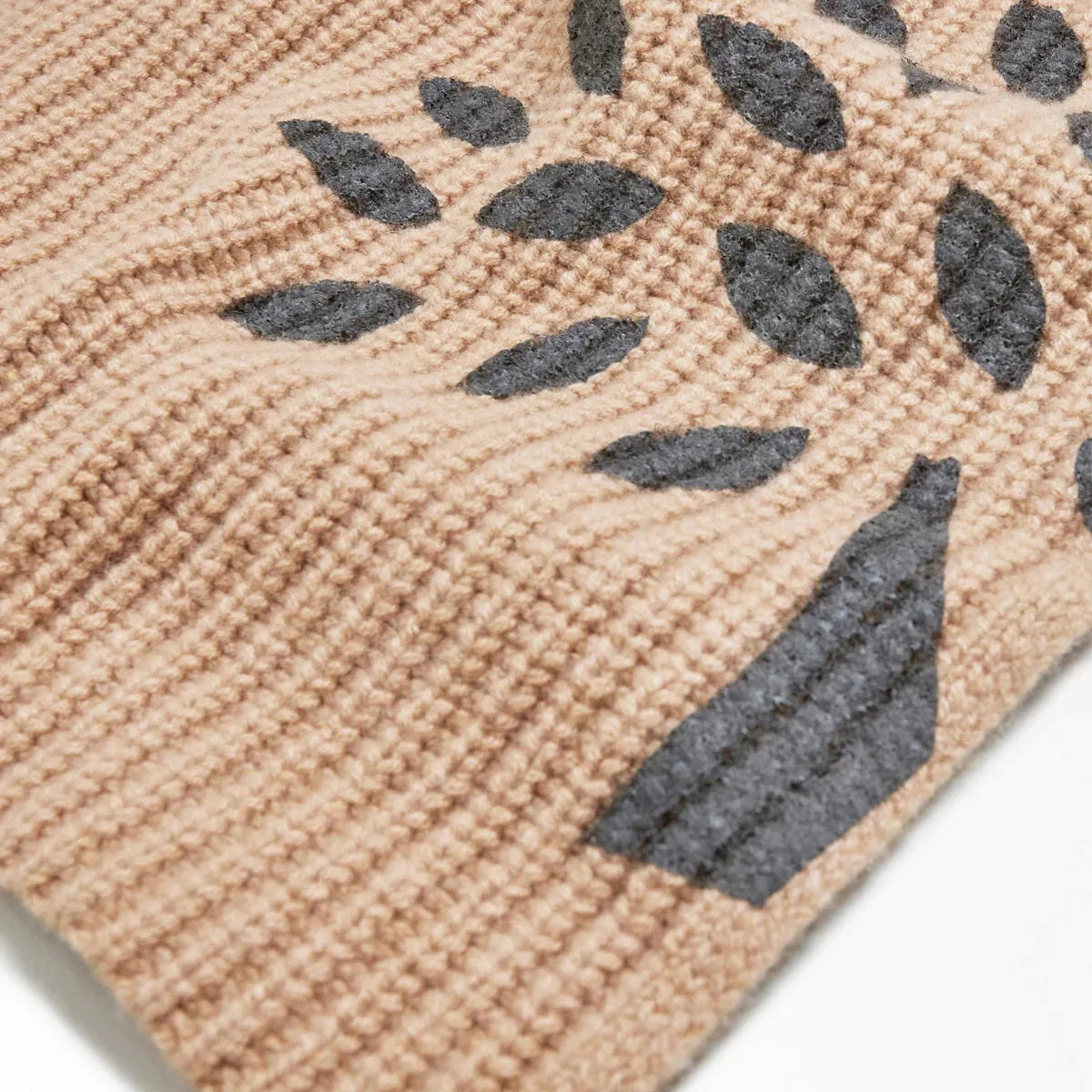 Mulberry Lambswool Tree Knitted Scarf Maple