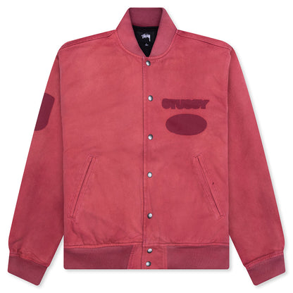 Ghost Logo Canvas Varsity - Red