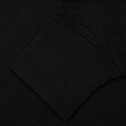 Classic Fit Sweatshirt w/ Reverse Print - Black