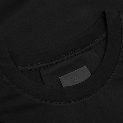 Gros Grain in Cotton T-Shirt - Black