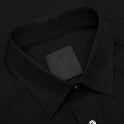 Gros Grain in Poplin Shirt - Black