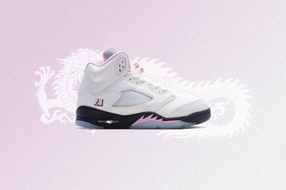 Air Jordan 5 Retro OG '35th Anniversary' (GS) - White/Black/Med Soft Pink/White