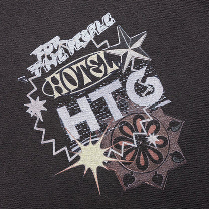 HTG Hotel Collage S/S Tee - Black