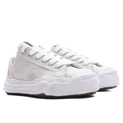 Hank Low OG Sole Brushed Shrink Leather - White