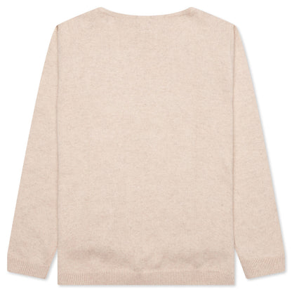 Heart Knit Sweater - Beige