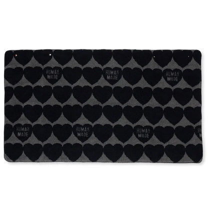 Heart Fleece Blanket - Navy