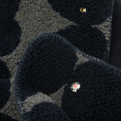 Heart Fleece Blanket - Navy
