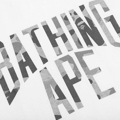 Heather Gray Camo Bathing Ape Tee - White
