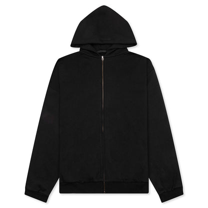 Heavy Fleece Fullzip Hoodie - Black