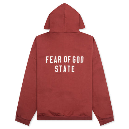 Heavy Fleece Fullzip Hoodie - Crimson