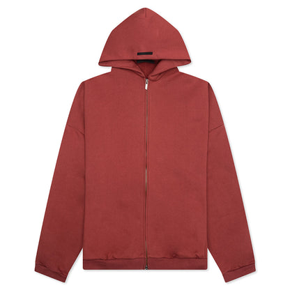 Heavy Fleece Fullzip Hoodie - Crimson