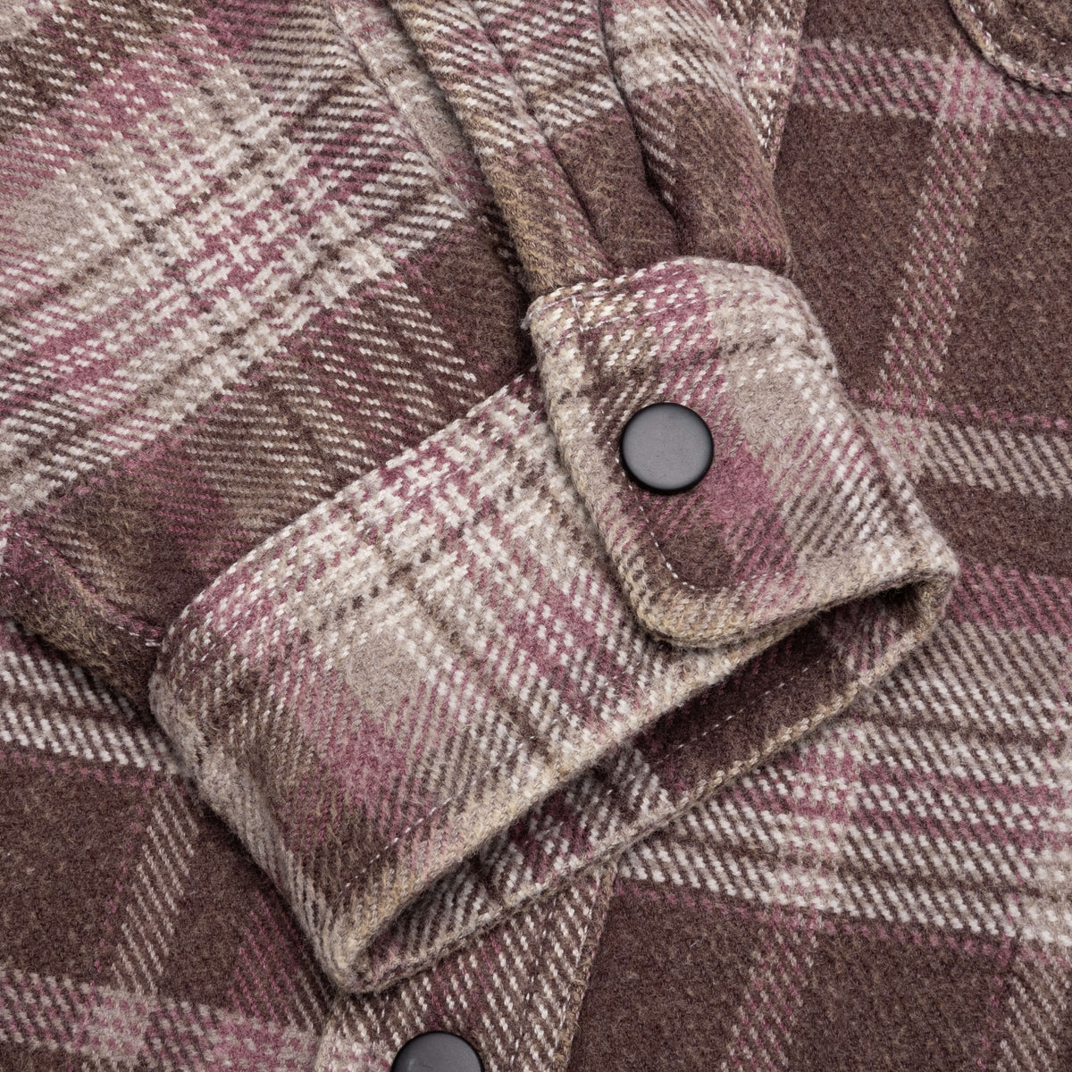 Heavy Washed Plaid Shirt - Brown