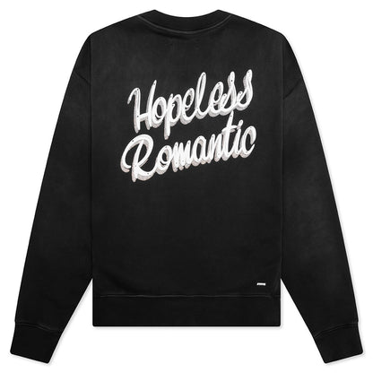 Hopeless Romantic Oversized Crew - Black