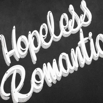 Hopeless Romantic Oversized Crew - Black