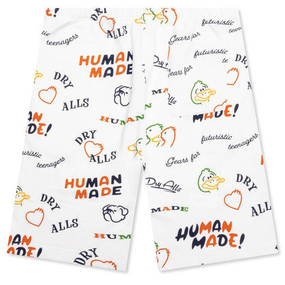 Printed Sweat Shorts - White