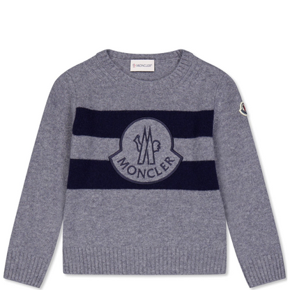 Kids Moncler Wool Logo Knit