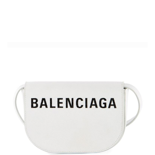 Balenciaga White Logo Ville Day Bag