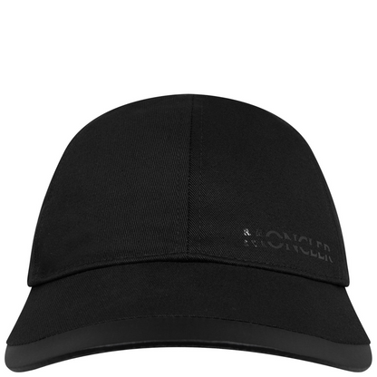 Moncler Black Tonal Logo Cap