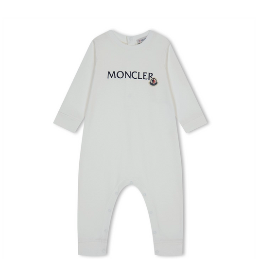 Moncler White Baby Grow