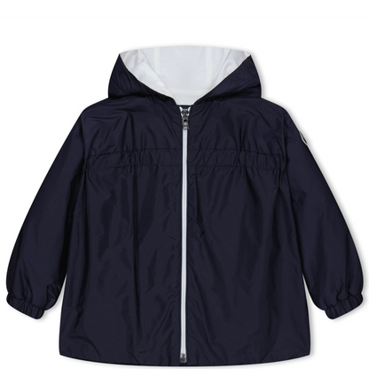 Girls Moncler Navy Raka Hooded Jacket