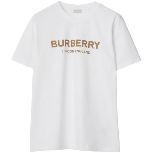 Burberry White Ellison Logo T-Shirt