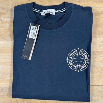 Stone Island Outline Compass Print T-Shirt in Navy