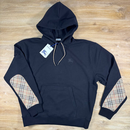 Burberry Reilly Check Hoodie in Black