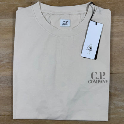 C.P. Company 30/1 Jersey Logo T-Shirt in Frozen Dew