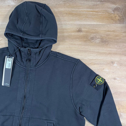 Stone Island Full-Zip Technical Hoodie in Black