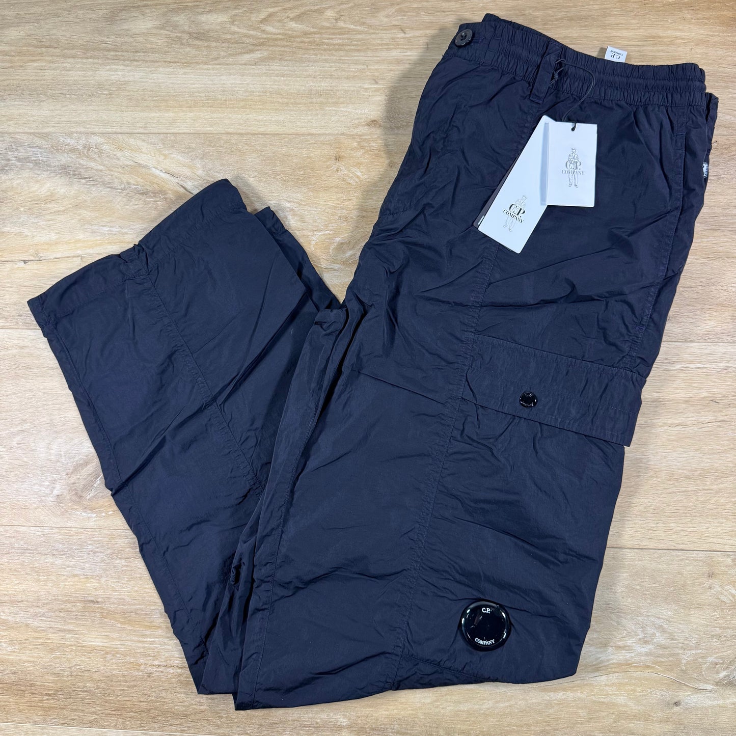C.P. Company Chrome-R Cargo Lens Pants in Navy