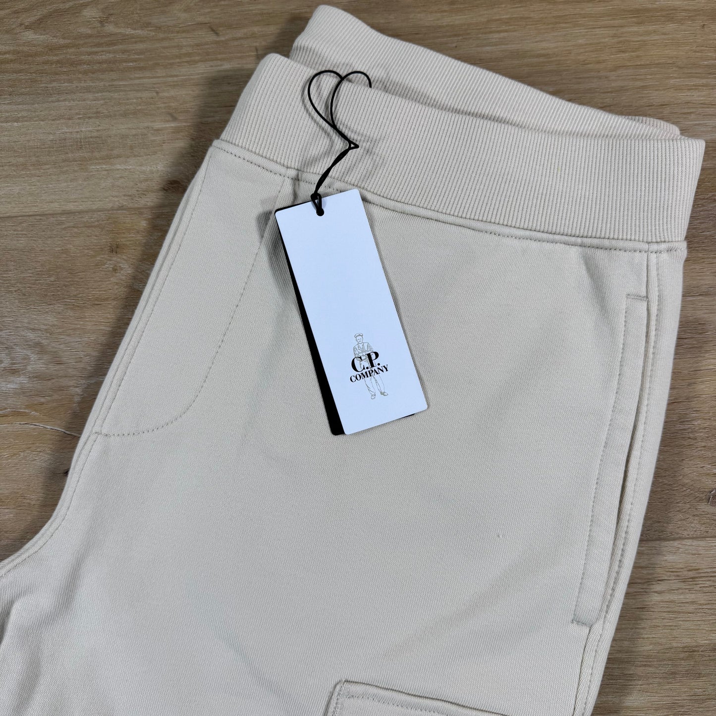 C.P. Company Diagonal Raised Fleece Lens Sweatpants in Frozen Dew