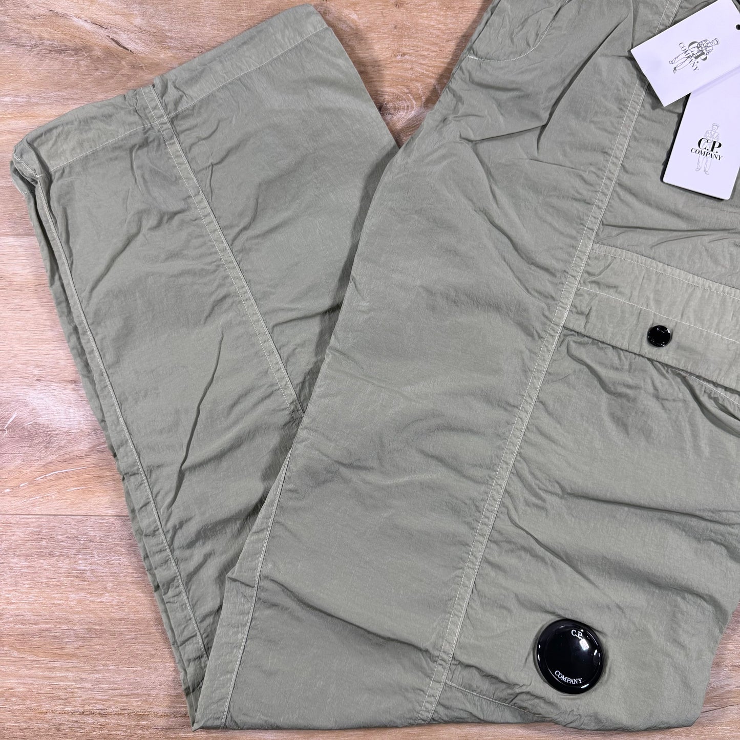 C.P. Company Chrome-R Cargo Lens Pants in Moss Gray - Green