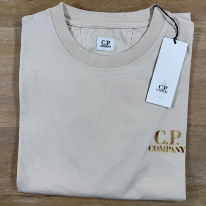 C.P. Company 30/1 Jersey Comfort Logo T-Shirt in Frozen Dew