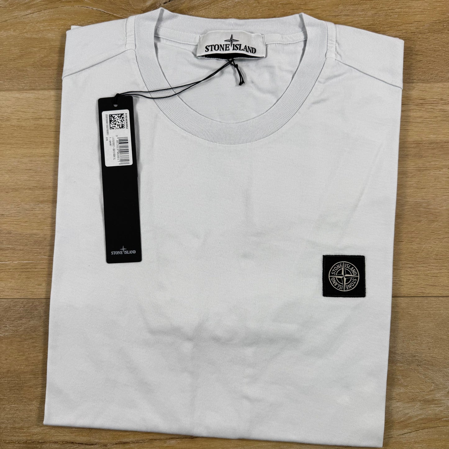 Stone Island Patch Logo T-Shirt in Sky Blue
