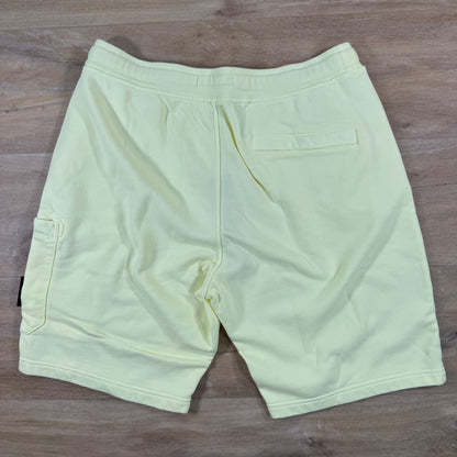 Stone Island Fleece Bermuda Shorts in Pastel Yellow