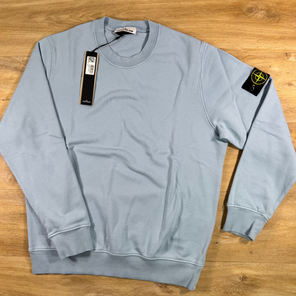 Stone Island Crewneck Fleece Sweatshirt in Dust Blue