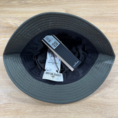Stone Island Nylon Metal Bucket Hat in Musk Green