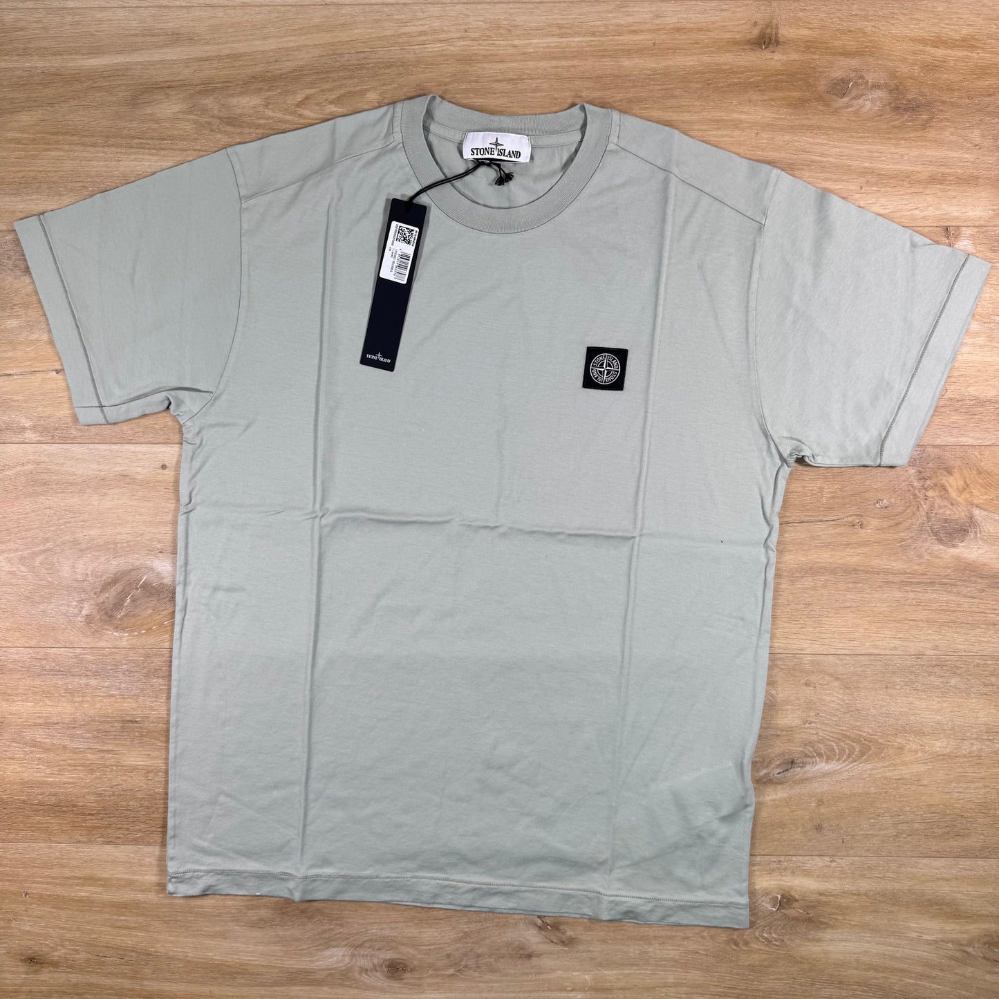 Stone Island Patch Logo T-Shirt in Sage Green