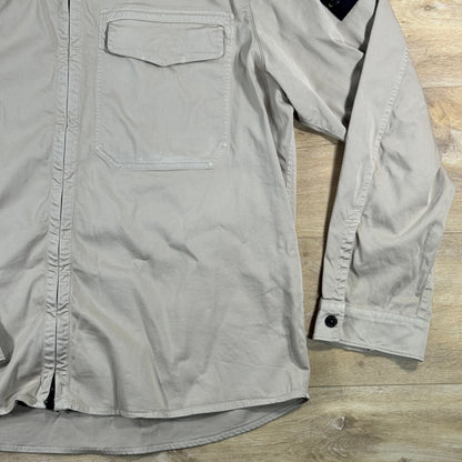 Stone Island Stretch Satin Overshirt in Desert