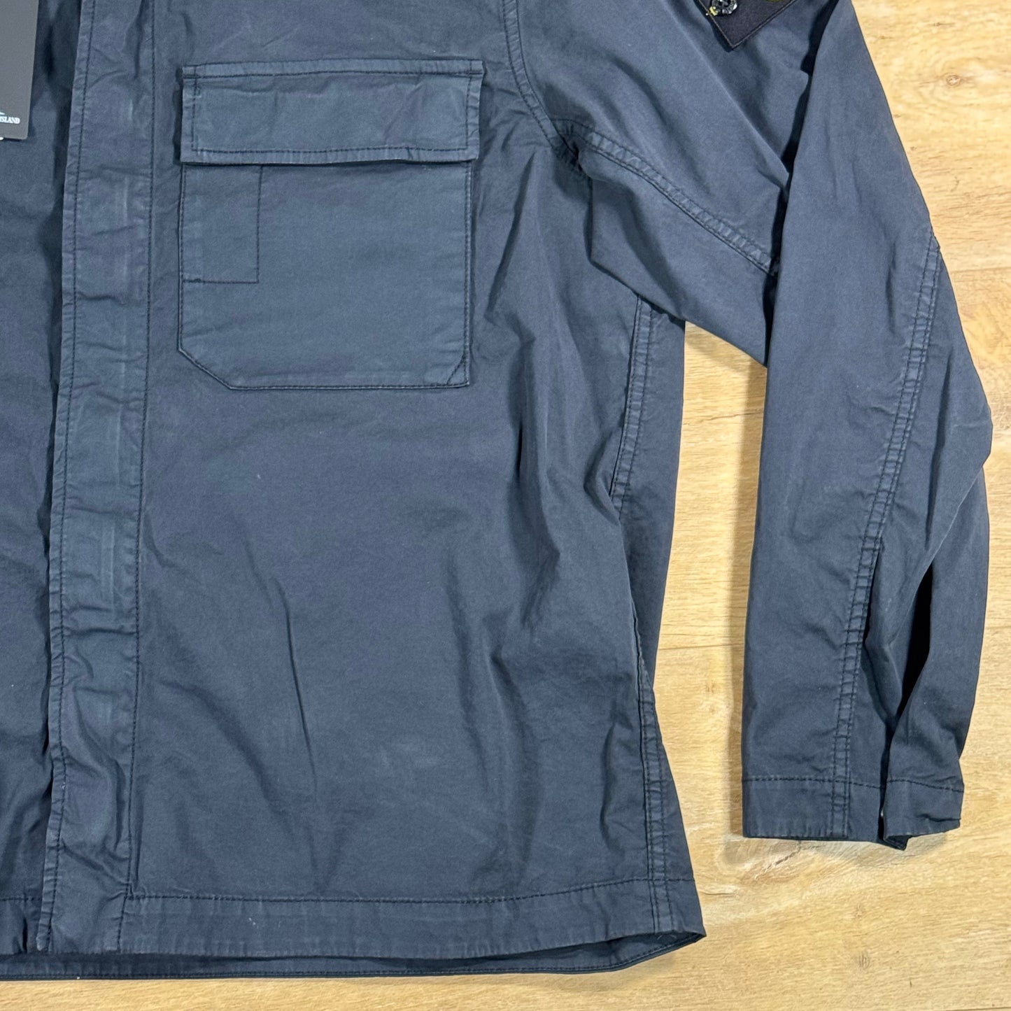 Stone Island Stretch Twill Overshirt in Navy