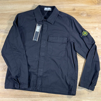Stone Island Stretch Twill Overshirt in Black