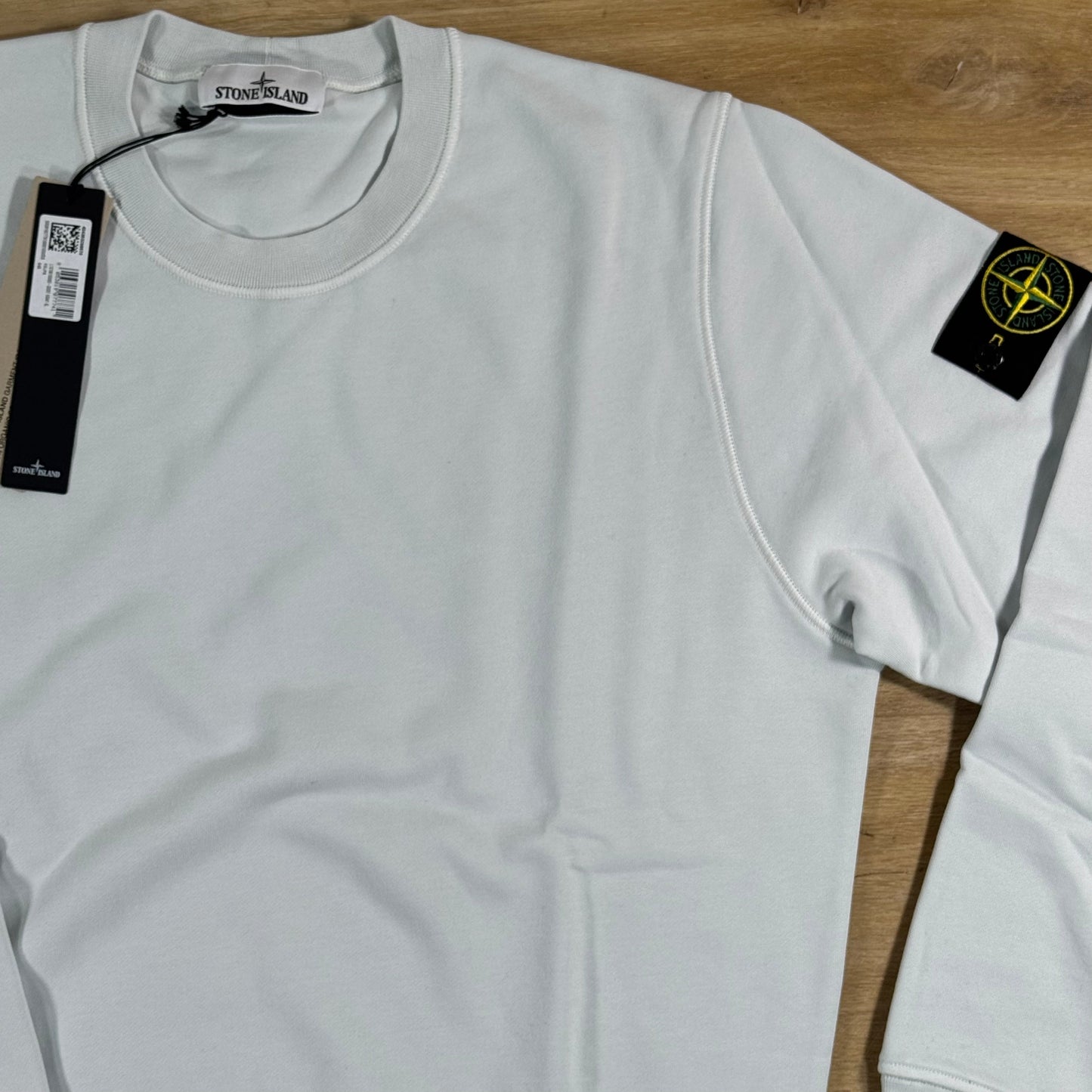 Stone Island Crewneck Fleece Sweatshirt in Sky Blue