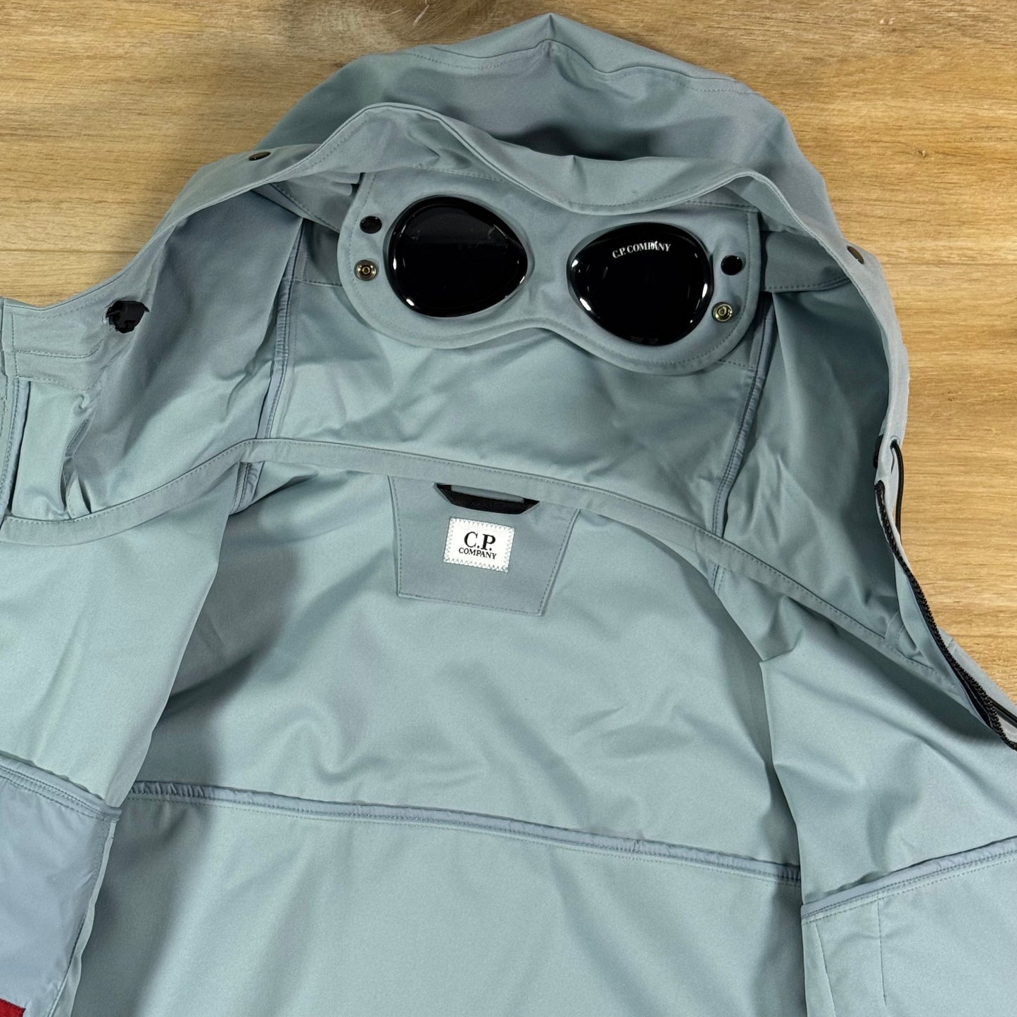 C.P. Company Shell-R Goggle Jacket in Silver Blue