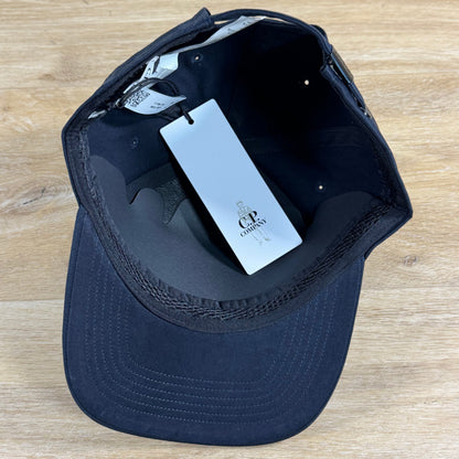 C.P. Company Gabardine Logo Cap in Navy
