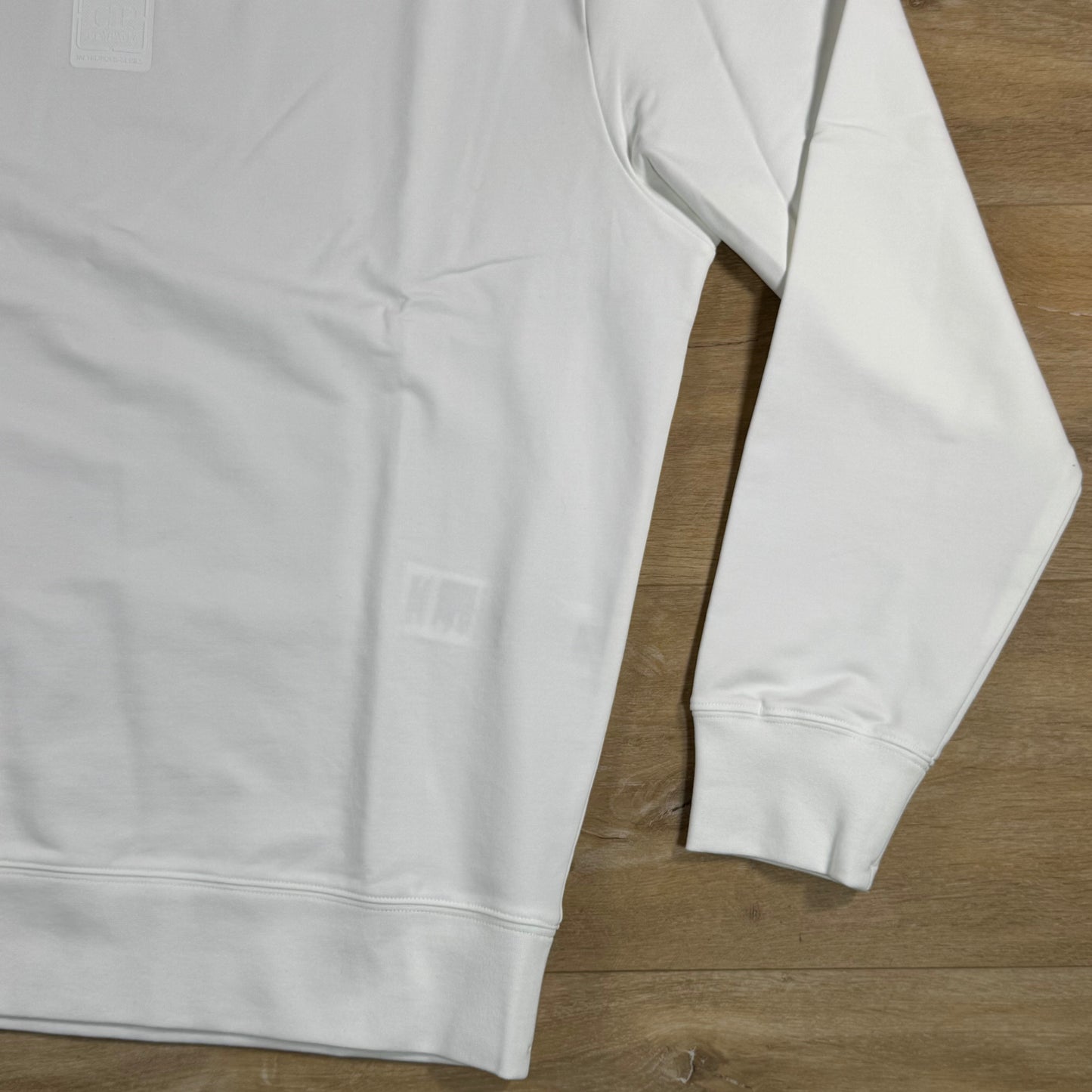 C.P. Company Metropolis Series Stretch Fleece Crewneck Sweatshirt in Gauze White