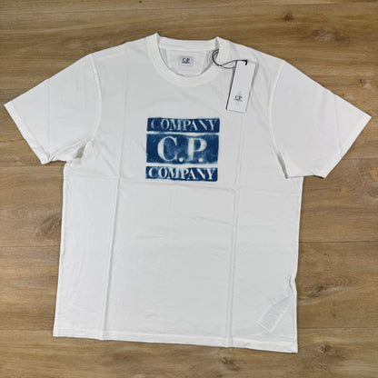 C.P. Company Faded Logo T-Shirt in Gauze White