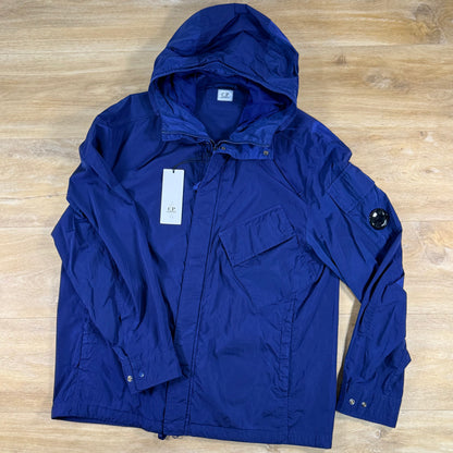 C.P. Company Chrome-R Hooded Lens Overshirt in Blueprint