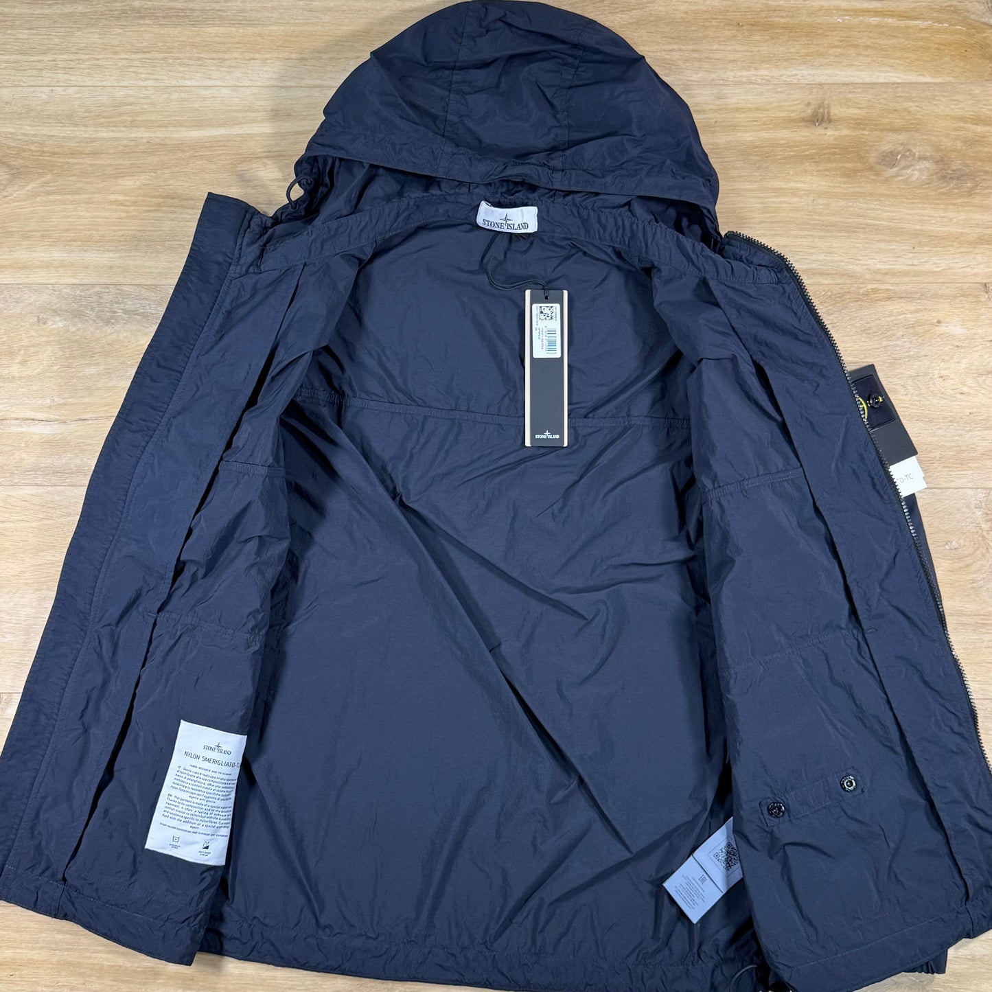 Stone Island Nylon Smerigliato-TC Short Hooded Parka in Navy
