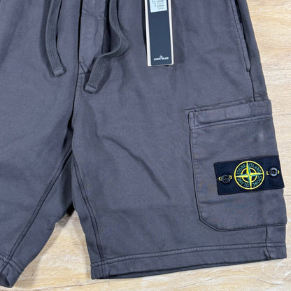Stone Island Fleece Bermuda Shorts in Charcoal Grey