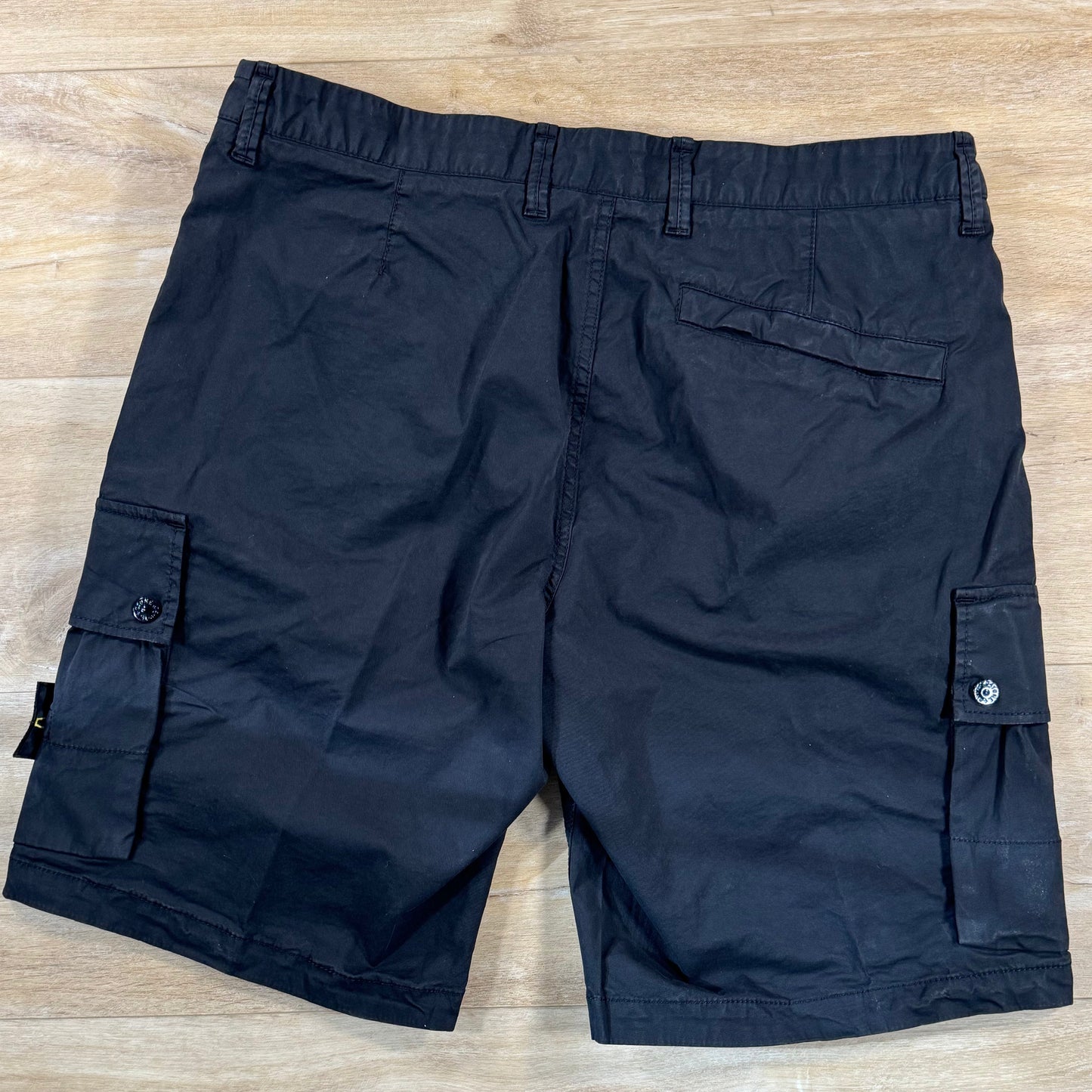 Stone Island Stretch Twill Cargo Bermuda Shorts in Black